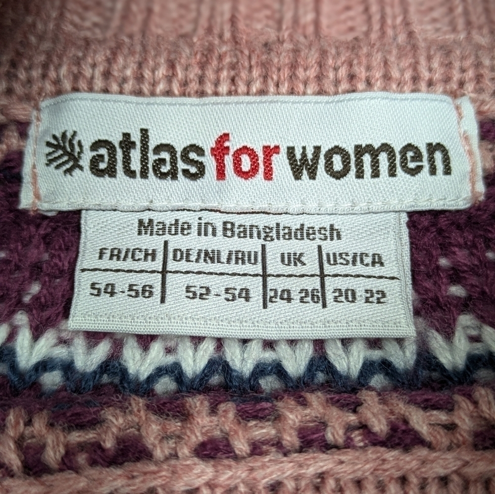 Atlas for women plus size pink turtleneck sweater size 20-22 - Picture 6 of 10